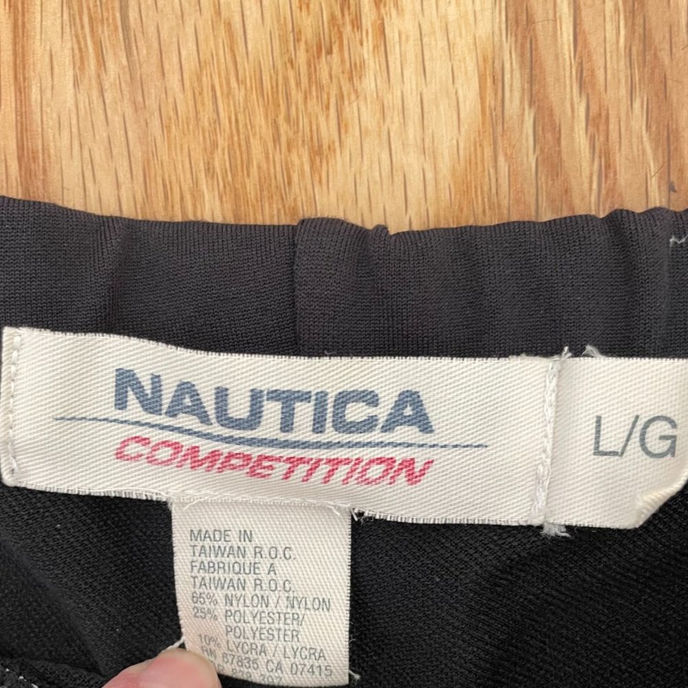 Vintage Nautica Competition Bike Cycling Shorts Black Gold Men’s Size Large - Picture 3 of 7
